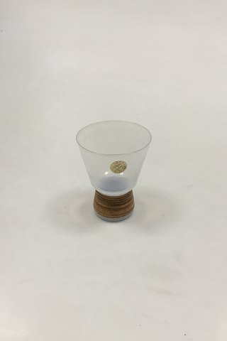 Kastrup Glasværk Opaline dramglas med omviklet bambus