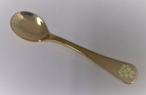 Georg Jensen. Sølvbestik. Årsteske 1985. Sterling (925) forgyldt. Længde 11,2 cm