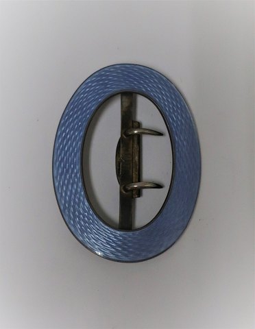 Metal belt buckle with enamel. Height 7 cm.