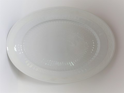 Royal Copenhagen. White fan. Oval dish. Model 375. Length 38 cm. (2. quality).