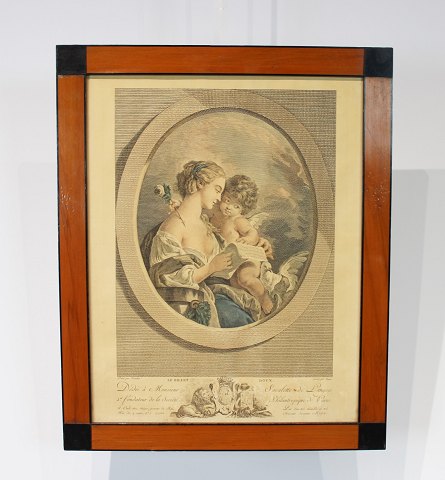 Hand-tinted engraving after painting, in two colored frame, in great condition.
5000m2 showroom.