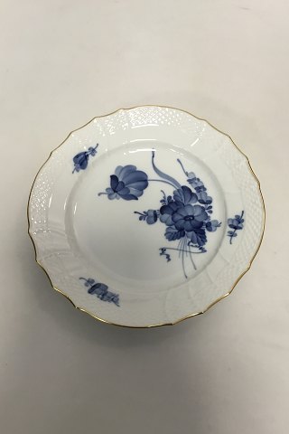 Royal Copenhagen Blå Blomst Svejfet med guldkant Frokosttallerken No 1623