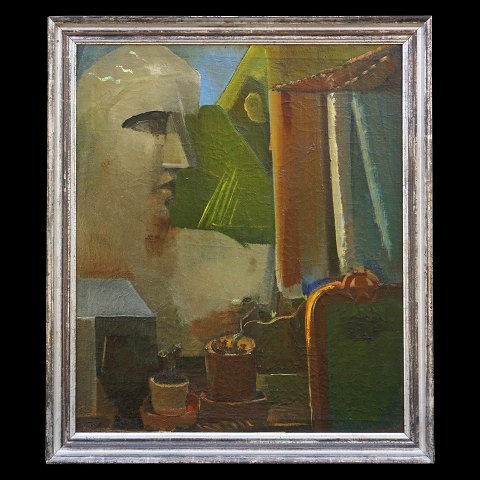 Ebba Carstensen, 1885-1967, oil on canvas. 
Stillife. Signed and dated 1934. Visible size: 
78x65cm. With frame: 89x76cm