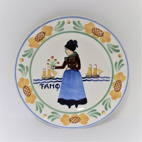 Aluminia. Plate with Fanö girl. Model 407/229. Diameter 24.5 cm