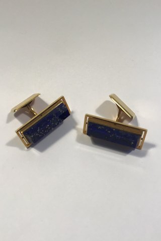 Georg Jensen 18K Guld Manchetknapper No 810 Lapis Lazuli