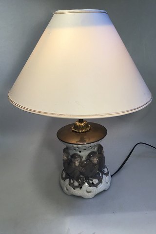 Royal Copenhagen Art Nouveau Bordlampe Abe-motiv No 796/377