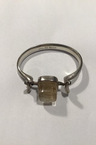 Georg Jensen Sterling Sølv Torun Armring No 207 Rutil Quartz