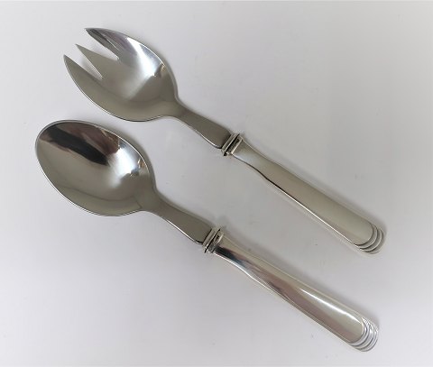 Hans Hansen. Silver cutlery sterling (925). Arvesölv no. 15. Salad set. Length 
20.5 cm.