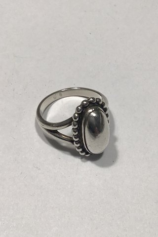 Georg Jensen Sterling Sølv Ring No 9 med Sølvsten