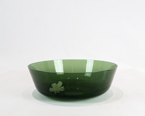 Dark green glass bowl by Holmegaard.
5000m2 showroom.