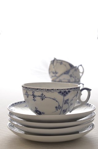 Royal copenhagen  Blue fluted half lace Rare tea cups 524