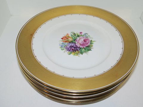 Guldkurv med blomster
Frokosttallerken 22 cm.