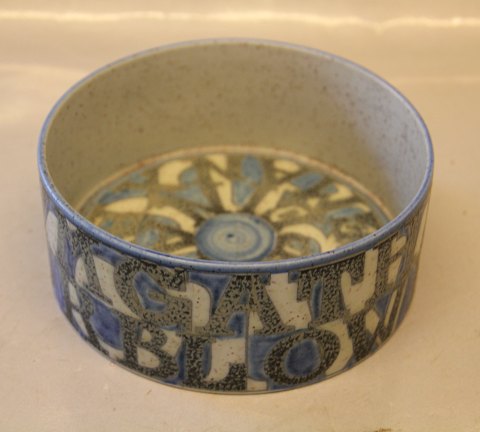 Bo Kristiansen Bowl 7 x 17 cm with letters Royal Copenhagen Gallery no 155 of 
500 signed K. Royal Copenhagen