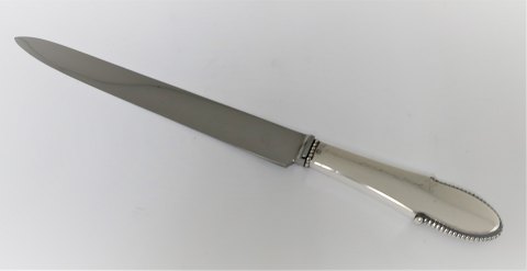 Georg Jensen. Silver cutlery (925).  Beaded. Carving Knife. Length 27.5 cm.