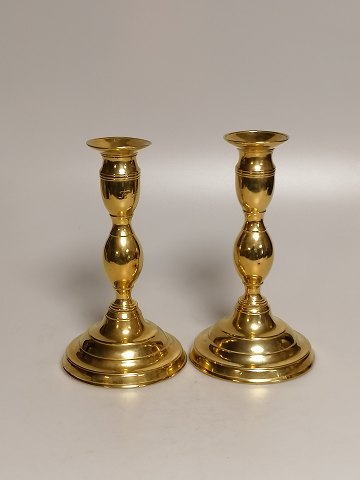 A pair of Danish brass candlesticks