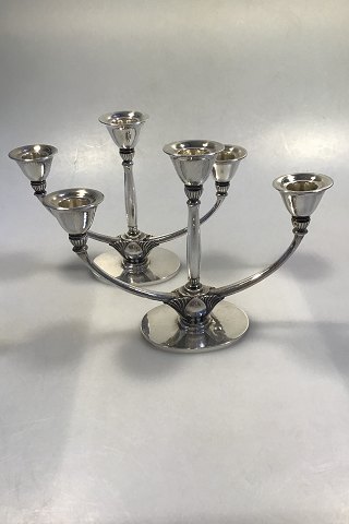 Georg Jensen Sterling Sølv 3-armede stager No 673B (2)