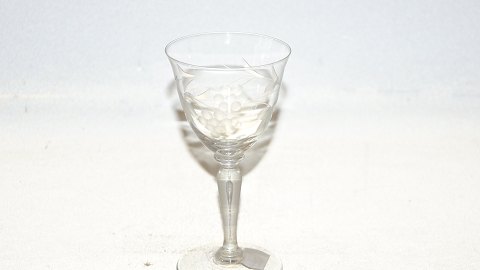 White Wine Glass With Grape Unknown # 1