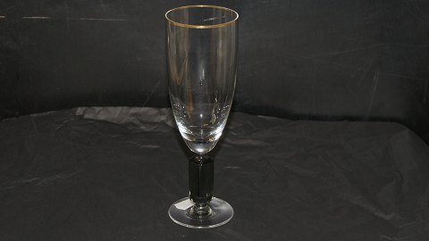 Champagne Flute With Green edged stem