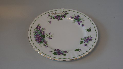 Frokosttallerken "Februar" Royal Albert Månedstel 
Engelsk Stel
Blomstermotiv :Violets