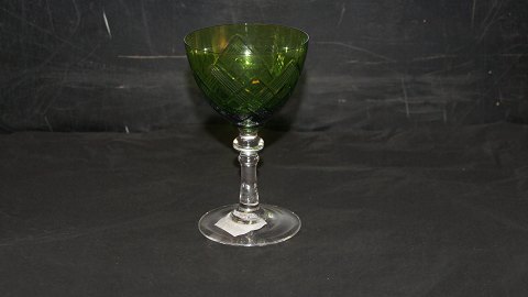 Hvidvinsglas Grøn #Jægersborg Glas fra Holmegaard.
Højde 12,5 cm