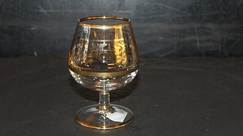 Cognac Glas med guldkant