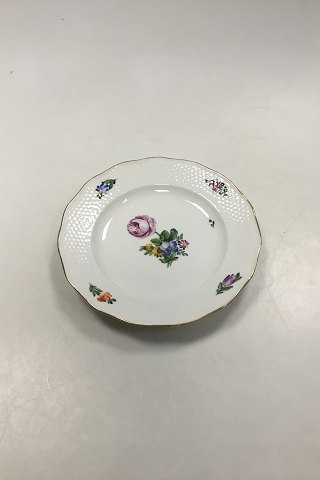 Royal Copenhagen Saksisk Blomst Let Bicelle Desserttallerken No 493/2031