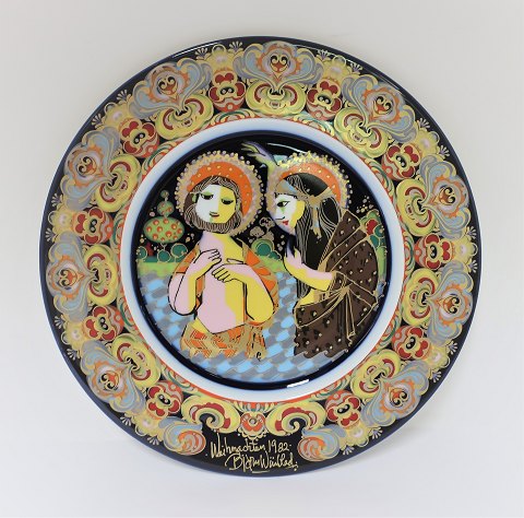 Bjorn Wiinblad. Rosenthal. Christmas plate 1982. Diameter 28,5 cm