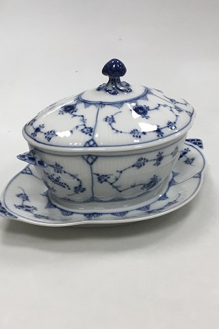 Royal Copenhagen Musselmalet Riflet Soveskål med låg No 207