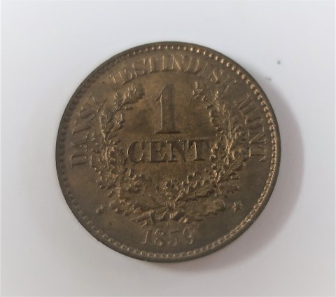 DVI. Friedrich VII. 1 Cent 1859. Sehr schöne gut erhaltene Münze.