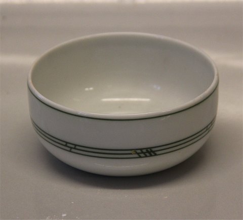 302 Sugar bowl 4.5 x 10 cm (302) Olympia Green pattern of lines B&G 
