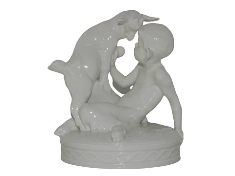 Royal Copenhagen figurine
Blanc de Chine Faun with goat from 1898-1923