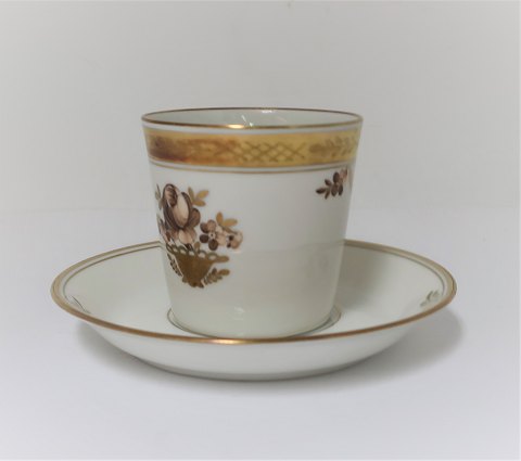Royal Copenhagen. Gold basket. Mocha cup. Model 9093-595. There are 4 pieces in 
stock. The price is per piece.