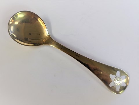 Georg Jensen. Sterling silver gold-plated year spoon 1993. Length 15 cm.