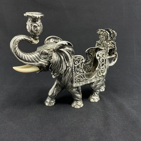 Dekorativ elefant i sølv