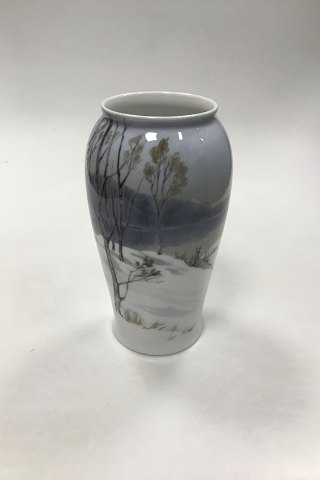Bing og Grøndahl Art Nouveau vase med snelandskab no 8205 / 205