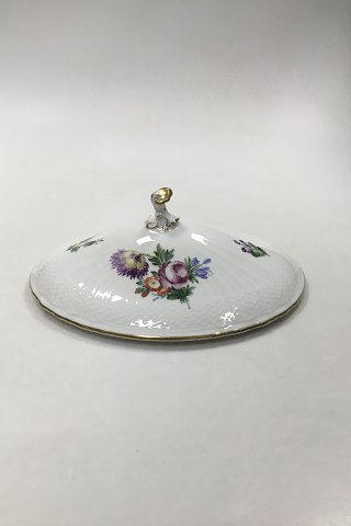 Royal Copenhagen Saksisk Blomst Let Oval Låg No 493/1702