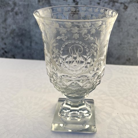 Older Bohemian glass
sanded and engraved
* 350 DKK