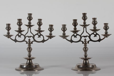 Danish Historisme
Pair of 5-armed candlesticks