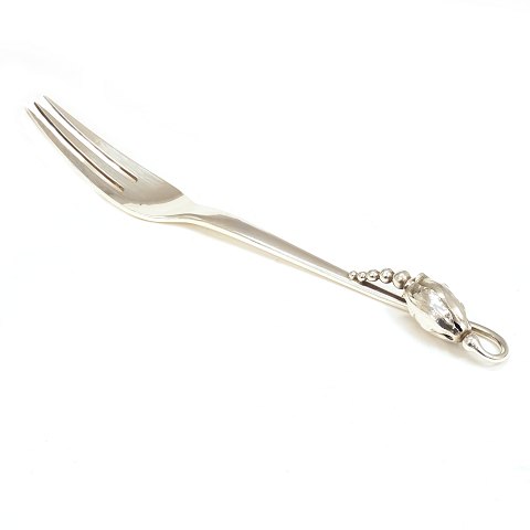 Georg Jensen Magnolia Serviergabel, 
Sterlingsilber. #84. L: 21cm. G: 62gr