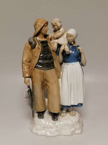 Bing & Grøndahl porcelæns figur Fiskerfamilie  nr. 2025
