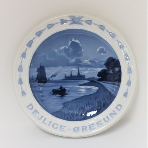 Bing & Grondahl. Poet plate. Lovely Øresund. Diameter 21 cm. (1 quality)