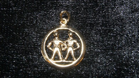 Zodiac Pendant Twin 14ct Gold