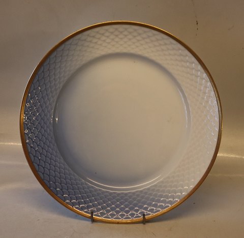 248 Chop platter 27 cm with wide gold rim
 B&G Blue tone - seashell tableware with gold