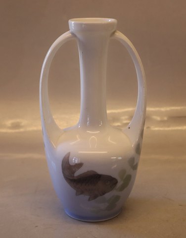 Art Nouveau 0193- 60 RC A Fish vase with 2 arms 24 cm pre 1923 painter no 99 
Royal Copenhagen