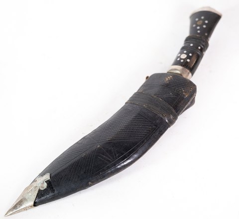 Kniv, Asiatiske dekorationer, orignal holder, 1960
Flot stand
