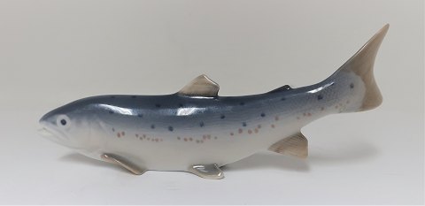 Royal Copenhagen. Porcelænsfigur. Ørred. Model 2676. Længde 20 cm . (1 
sortering)