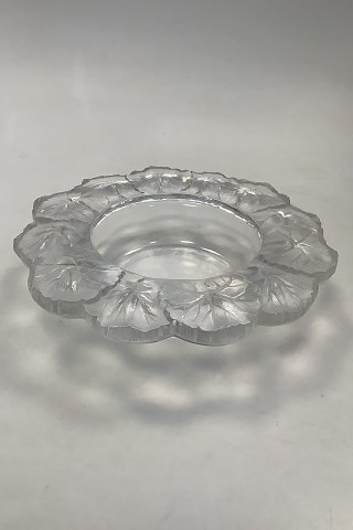 Rene Lalique Fransk Glas skål med Blomster decoration ( frosted )