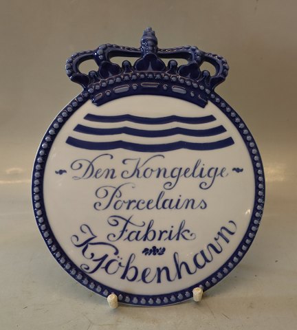 Kgl Porcelænsforhandler skilt med krone