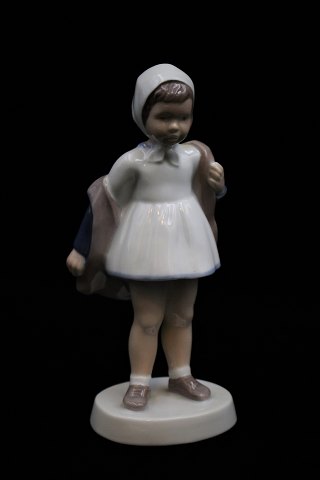 Bing & Grondahl porcelain figurine of a girl with a coat. 
B&G 2387...