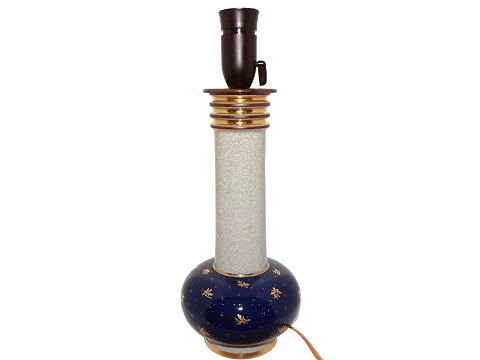 Royal Copenhagen
Craquele table lamp with unusual Art Deco dark blue and gold decoration